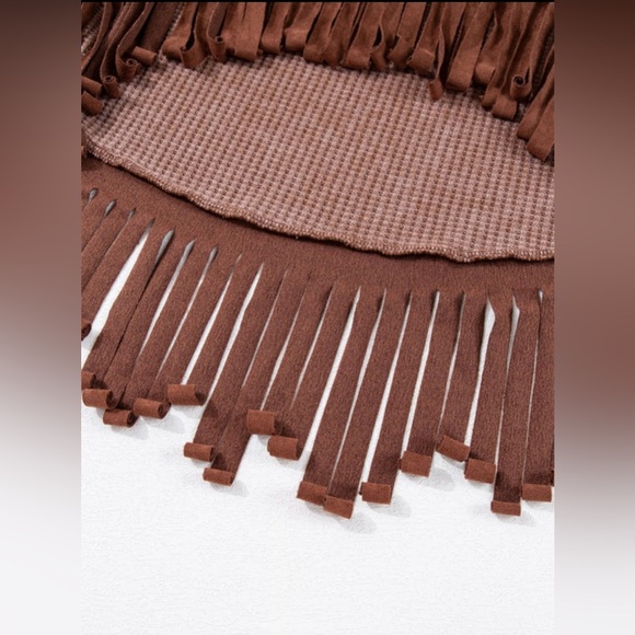 LAST ONE Waffle Fringed Sweater for Women - Picture 9 of 13